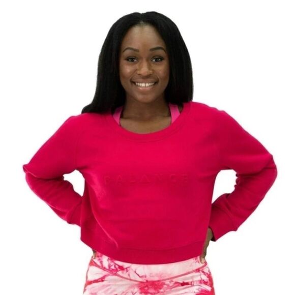Balance athletica vitality essence logo crewneck cropped pullover sweatshirt - Picture 1 of 5